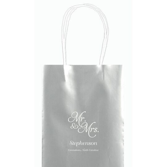 Elegant Mr. & Mrs. Mini Twisted Handled Bags